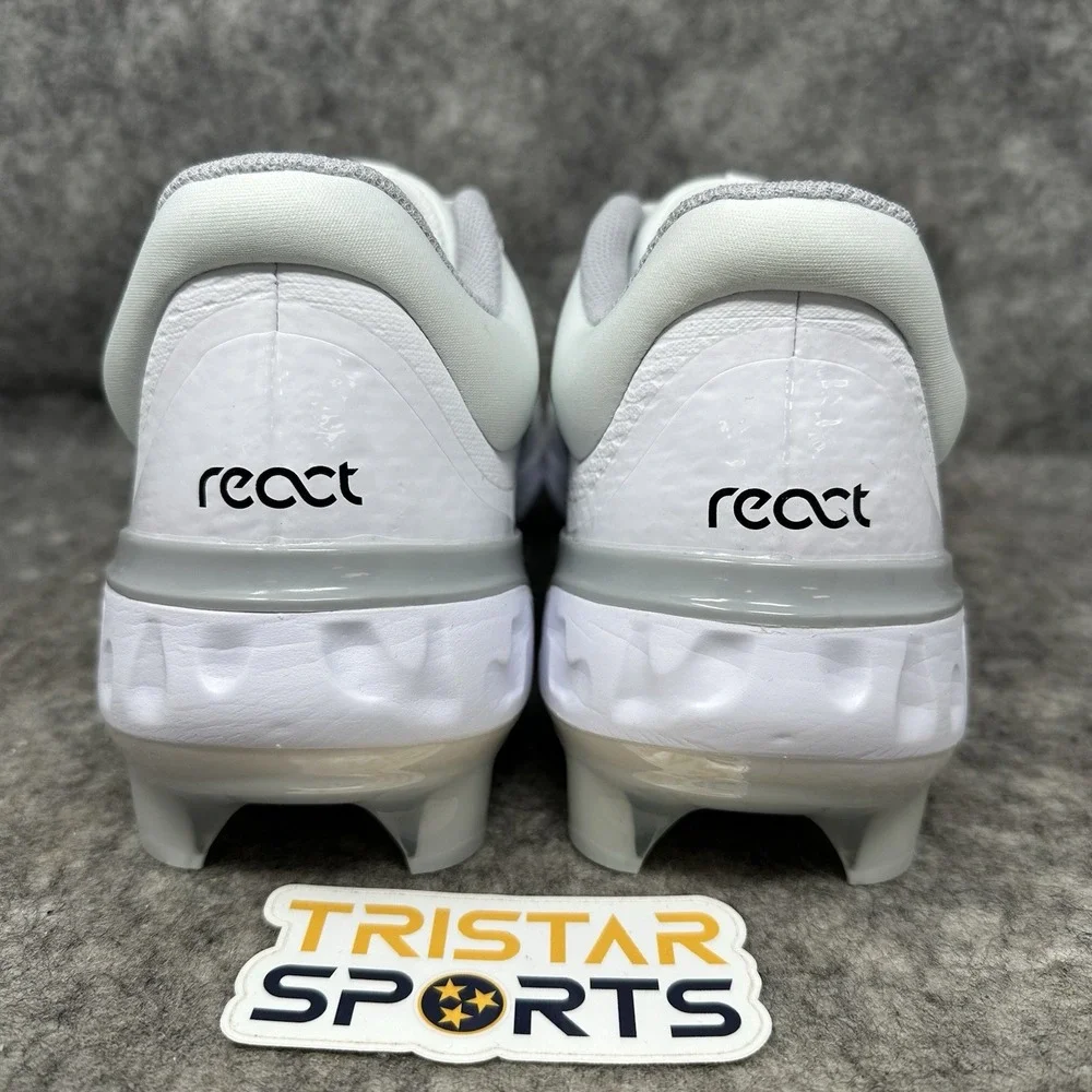 Nike Alpha Huarache Elite 4 Low MCS Baseball Cleats Mens 10.5 White FD6255-100
